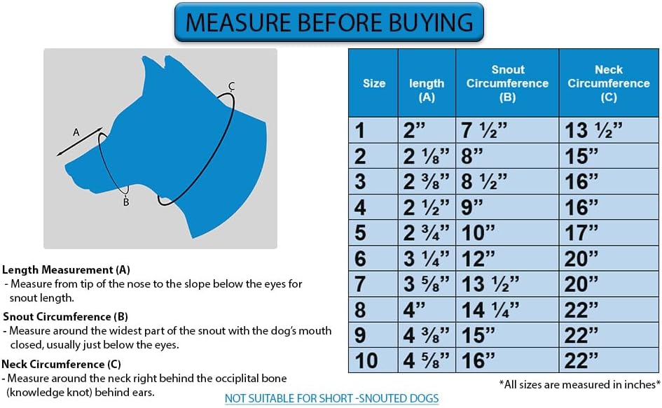 Leather Brothers Italian Basket Dog Muzzle, Adjustable Secure Fit, Comfortable Design, Training and Safety, Averts Biting, Prevents Chewing and Scavenging, Perfect for Grooming - Black, Size 8