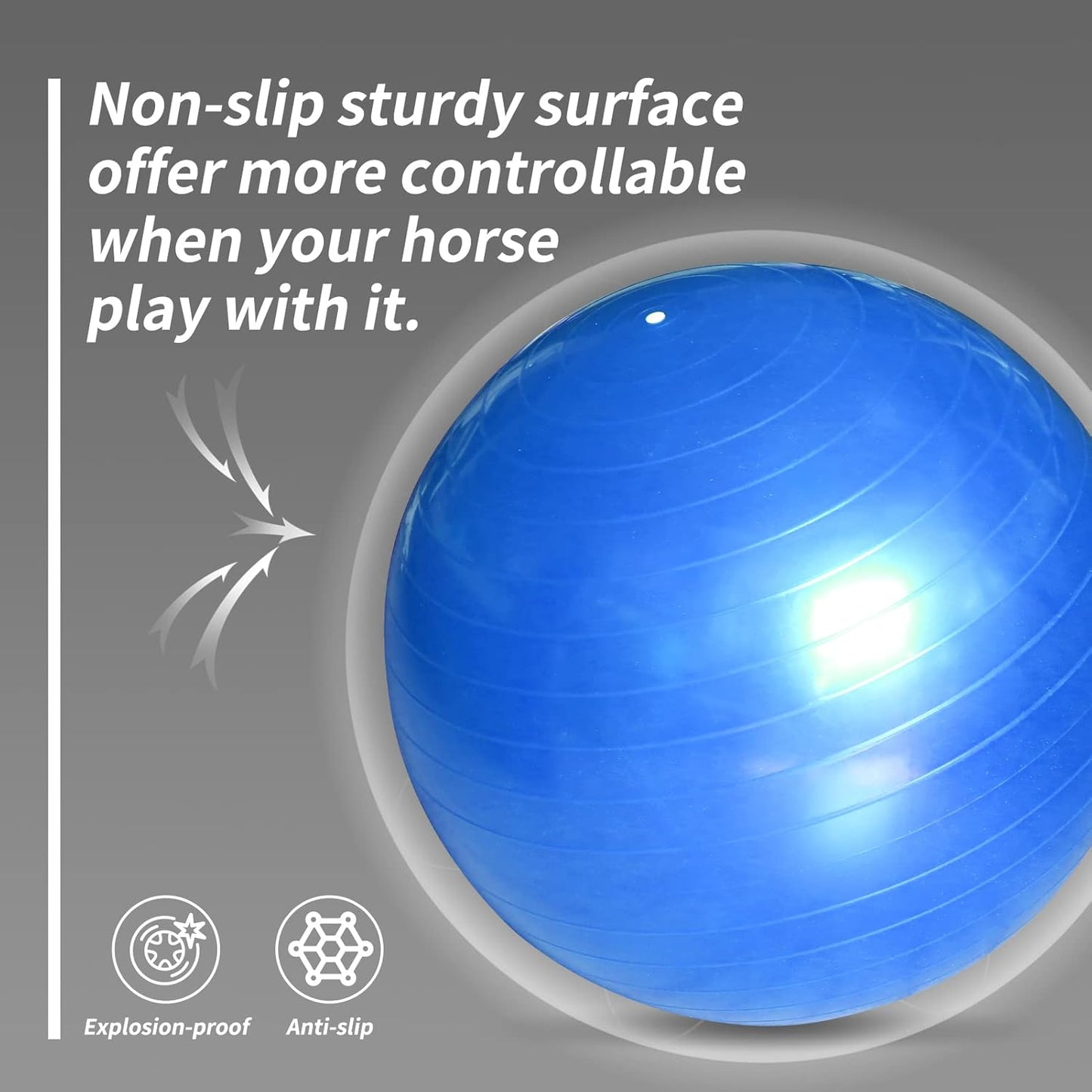 17 Inch Horse Play Ball - Anti-Burst Herding Ball for Play & Training