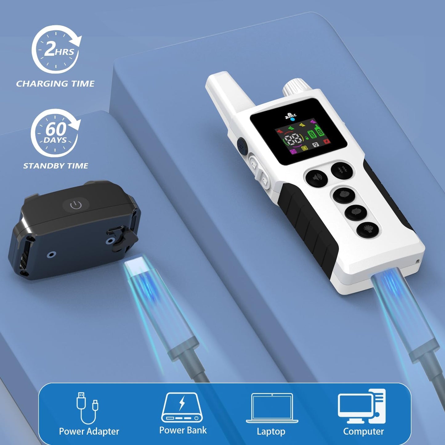 Dog Training Collar with Remote 4200FT 3 Dogs - Shock Collar for Barking Control, 4 Modes(Beep/Vibe/Static), IPX7 Waterproof for Swimming, 30-Day Rechargeable Battery, Adjustable for Small to XL Dogs