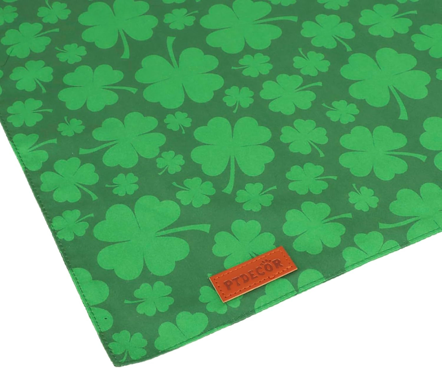 PTDECOR St. Patrick's Day Dog Bandana, Reversible Dog Scarf, Multi Size Offered, Green Shamrock Pet Bandanas for Large and Extra Large Dogs Pets (St. Patrick's Day, X-Large)