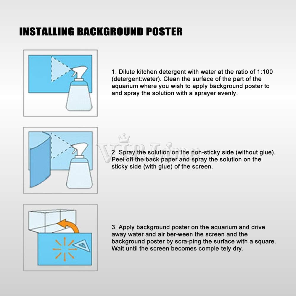 Rock Wall Aquarium Background Poster PVC Fish Tank Decor Landscape 24 36 48 72 (60" x 20"/ 152 x 51cm)