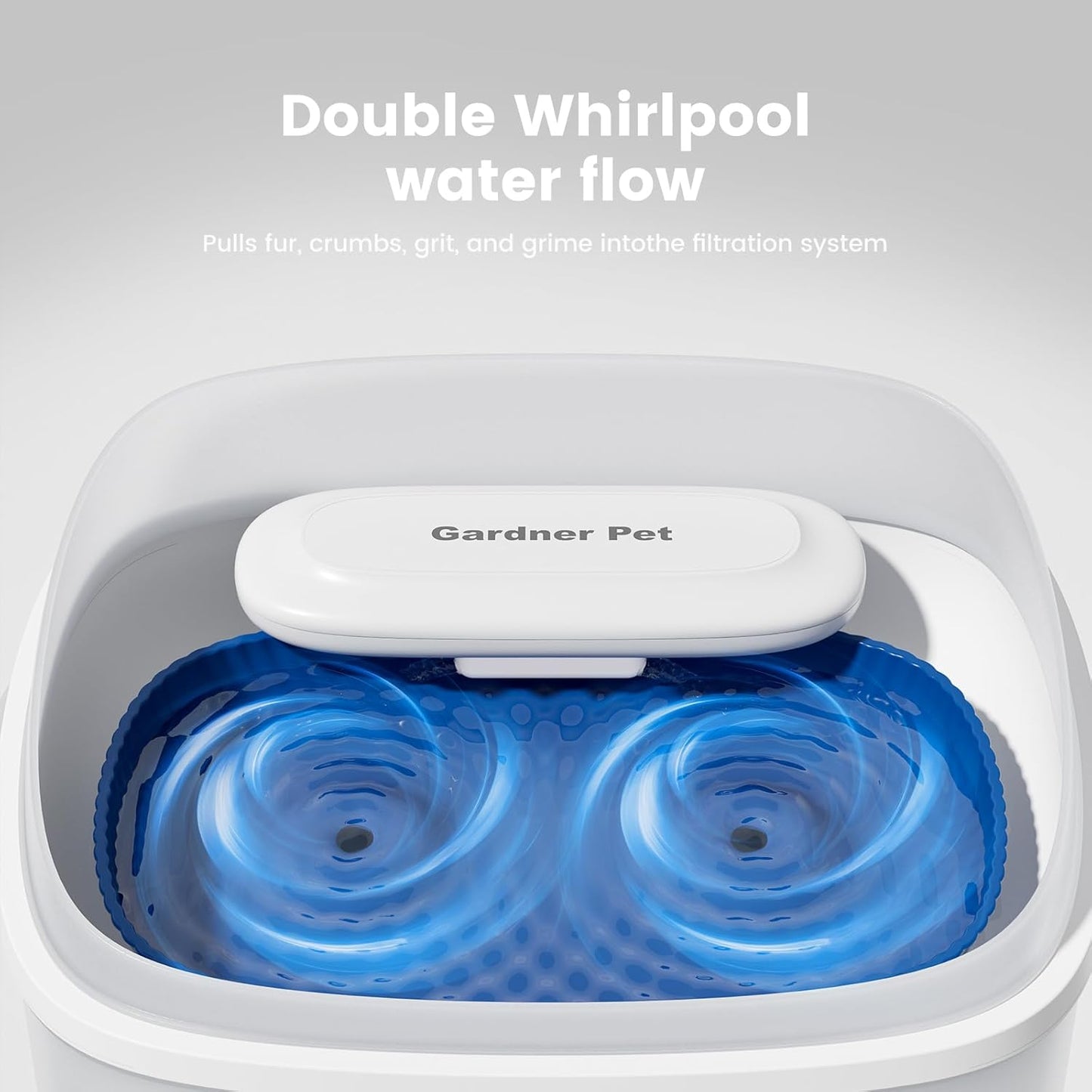 Gardner Pet Dog Water Fountain for Large Dogs, 8L/2.1Gal Large Capacity Automatic Dog Water Bowl Dispenser with Vortex Circulation, UV&Maifan Stone Filter, Splash-Proof, Quiet Cat & Dog Water Bowl