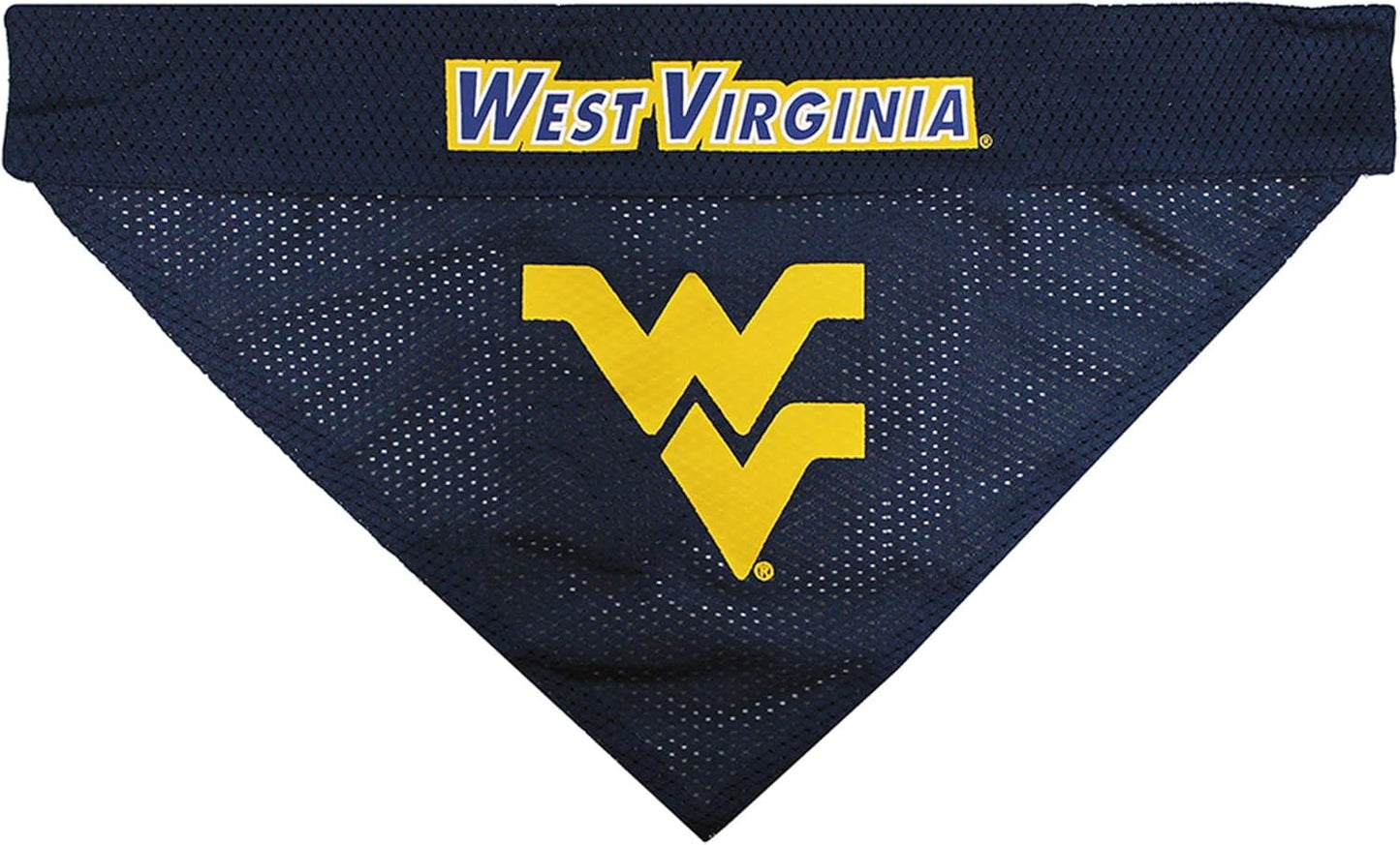 Pets First Collegiate Pet Accessories, Reversible Bandana, West Virginia Mountaineers Size Large/X-Large