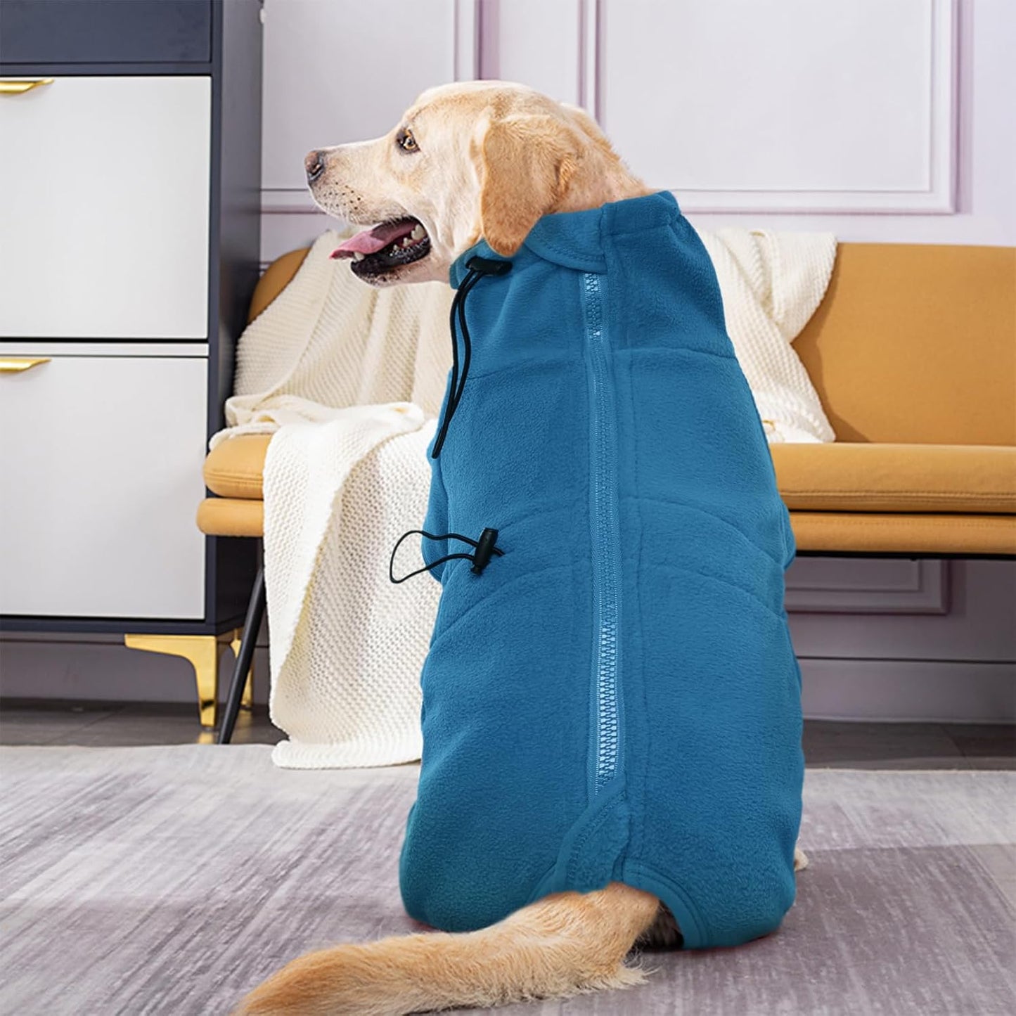 ROZKITCH Dog Coats for Small Dogs, Pet Windproof Warm Cold Weather Jacket Vest Cozy Jumpsuit Apparel Outfit Clothes for Small Medium Large Dog Walking Sleep S