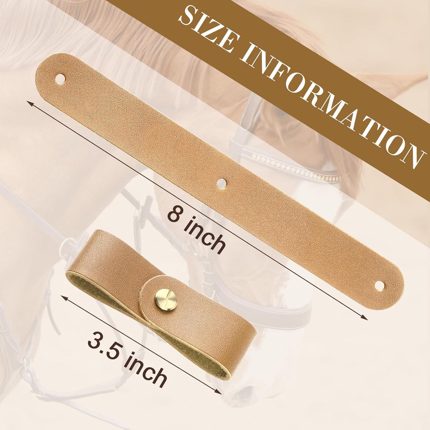 Chunful 6 Pcs Halter Breakaway Replacement Strap Breakaway Halter Replacement Straps Horse Leather