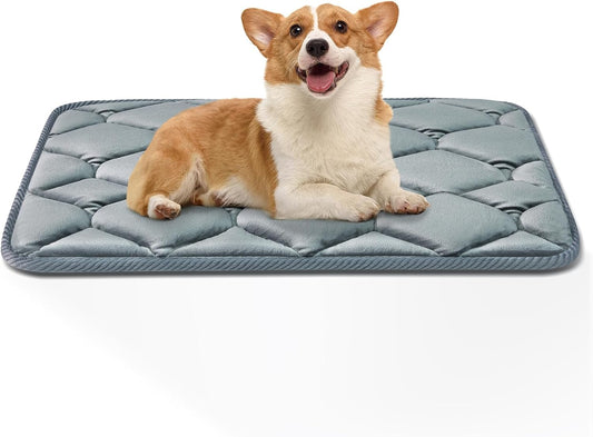 Dog Crate Mats,Soft Kennel Pads Washable with Anti-Slip Bottom,Dog Kennel Pads for Sleeping,Pets Mattress Cat Dog Beds for Large Medium Dogs(29x18,Grey)