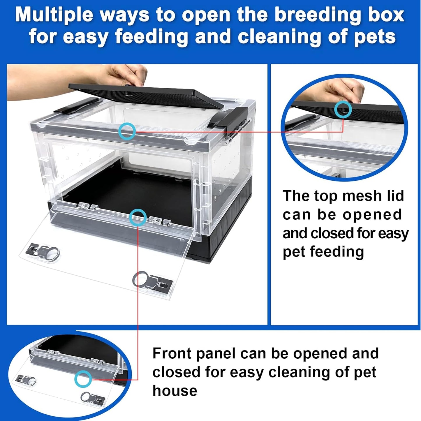 Hamster breeding House Reptile breeding Cages with Wheels (Small Size)