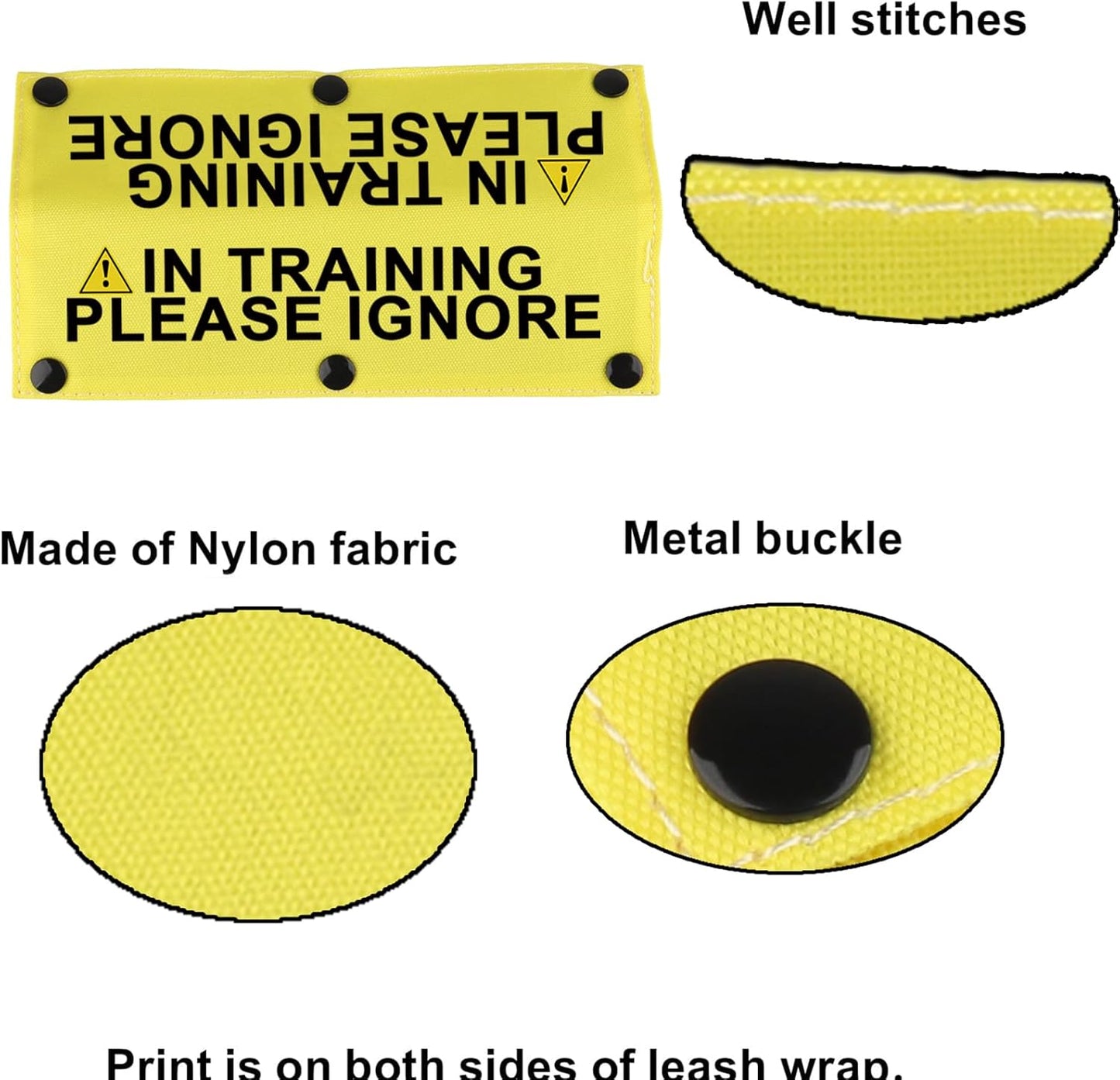 Funny Dog Leash Sleeve in Training Please Ignore Dog Leash Wrap Sleeve Alert Tag Pet Birthday Gift (Training Please Ignore-YE Sleeve)