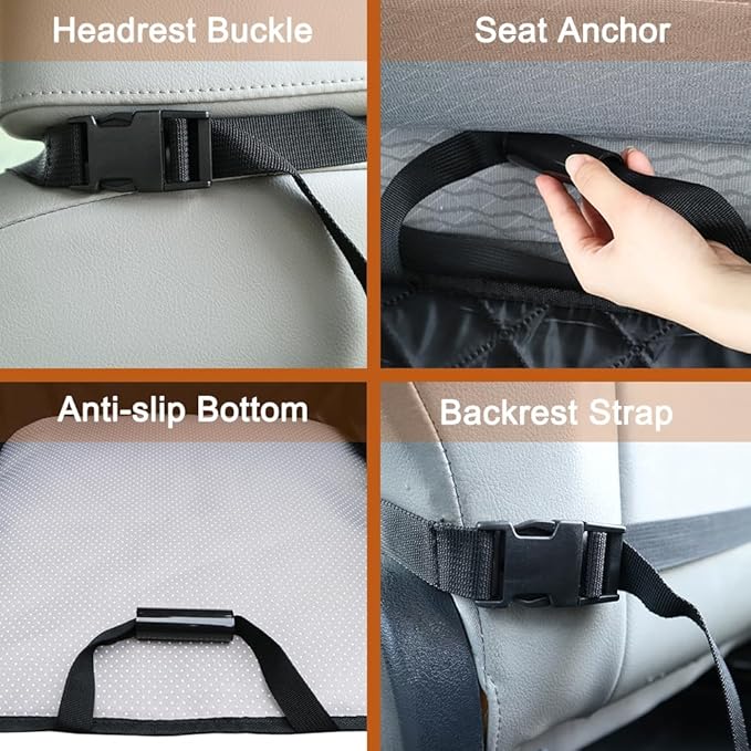 Paw Jamboree Car Front Seat Covers for Dogs Scratch-Proof Pet Car Seat Cover Non-Slip Large Car Seat Protector for Dogs Bucket Seat Cover