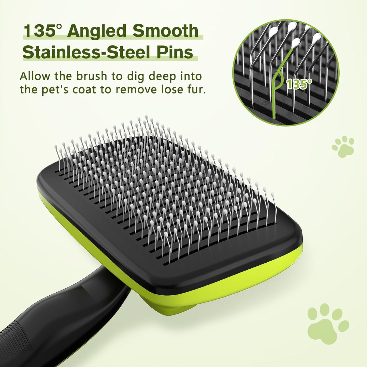 Pecute Self-Cleaning Slicker Brush for Dogs, Cats, Lightweight Dog Brush for Shedding Massaging Grooming, Cat Brush Gently Removes Loose Fur Undercoat for Small Dogs Cats Rabbits of All Hair Types
