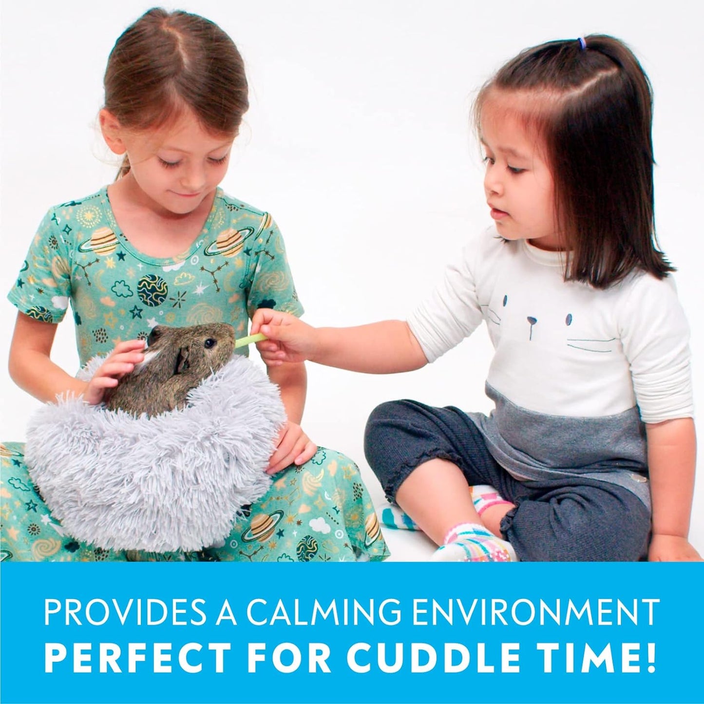 Paw Inspired Furr-O Burrowing Pet Bed with Zip-On Spandex and Fleece Bottoms for Guinea Pigs and Other Small Animals, Cozy Carrier, Hideout Enrichment Toy, Cage Accessories (Pink)