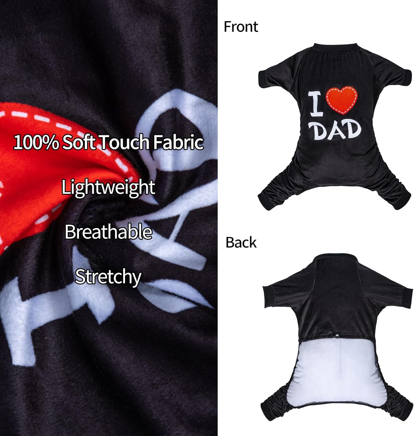 CuteBone Dog Halloween Pajamas Puppy Onesies Small Dogs Soft Pjs Coat Cat Apparel Comfy Pet Christmas Clothes Outfit Doggie Bodysuit P296L