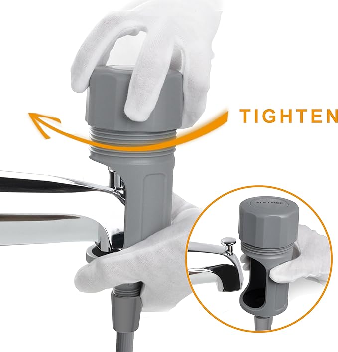 Pets Shower Attachment, Quick Connect on Tub Spout w/Front Diverter, Ideal for Washing Pets and Cleaning Tub, Portable and Convenience