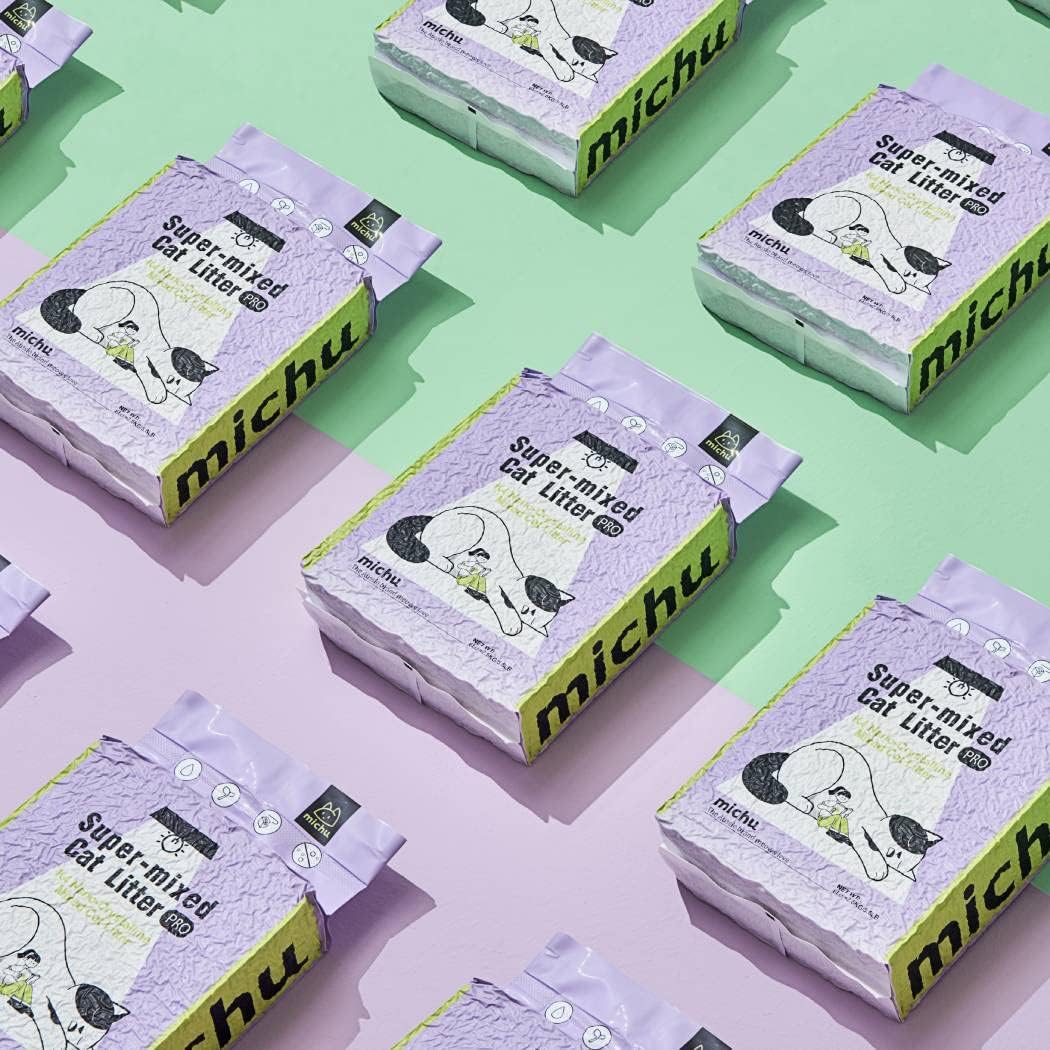 Mixed Tofu Cat Litter, Heavy Duty Flushable Kitty Litter, 5.5Lb/88Oz Original 4 Pack