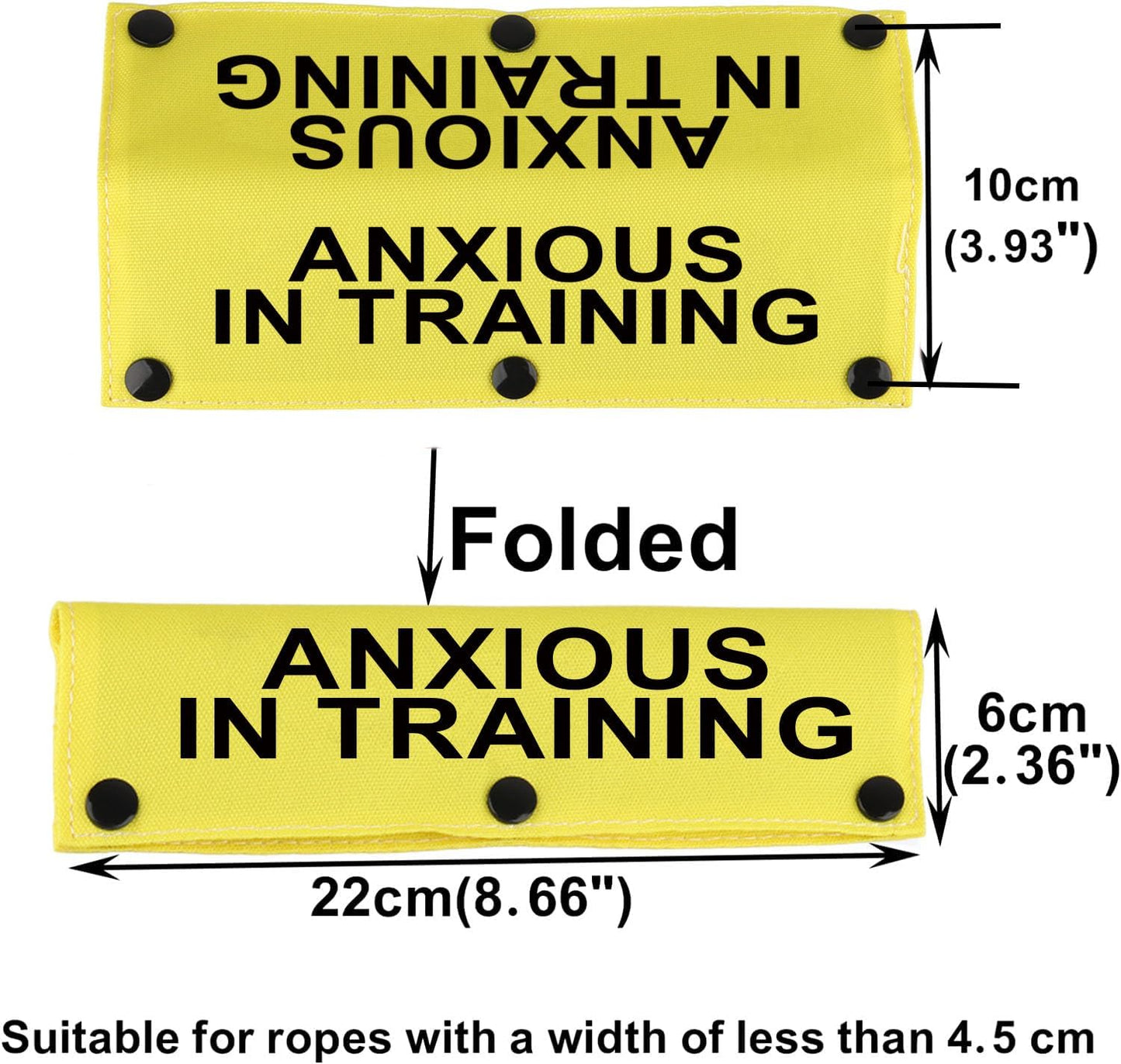 Funny Dog Leash Sleeve Have Anxious in Training Dog Leash Wrap Sleeve Pet Birthday Gift (Anxious in Training-YE Sleeve)