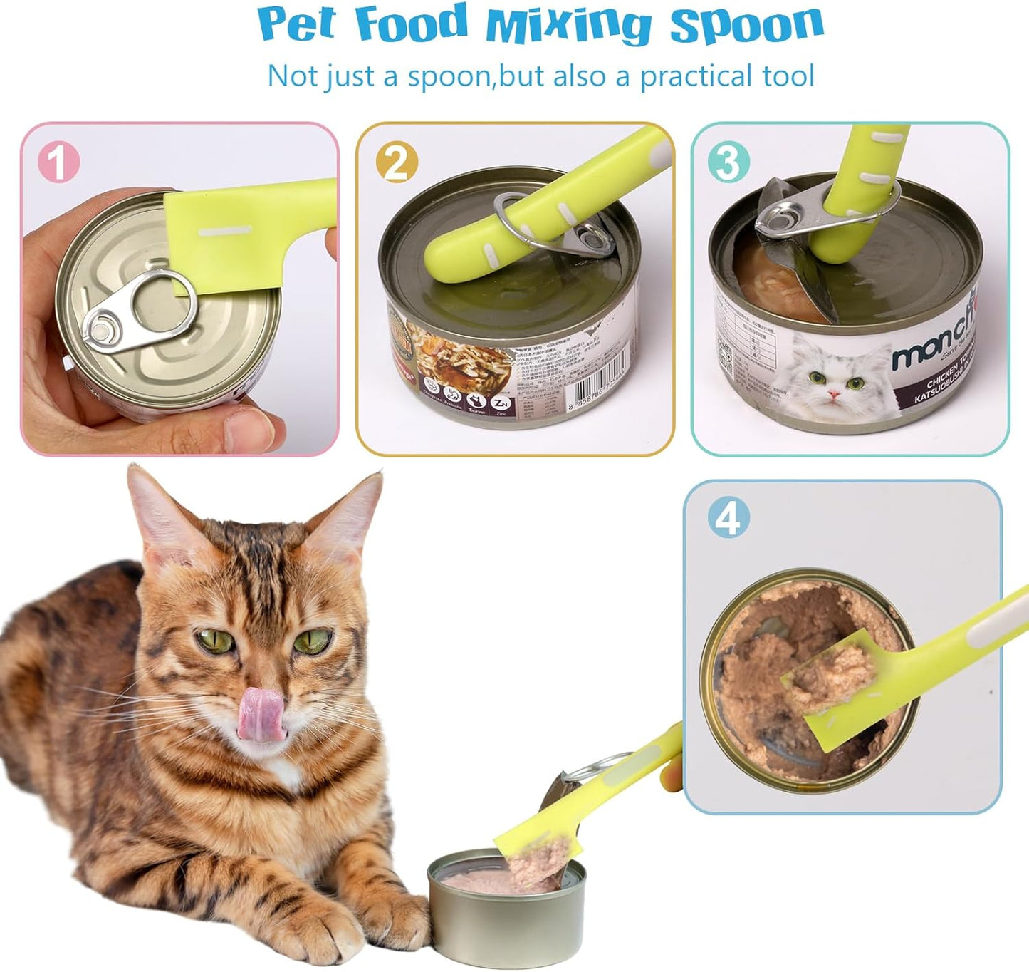 Cat Treat Spoon Squeeze Cat Strip Feeder Spoon 8PCS Cat Treat Dispenser Spoons - Squeeze-Feed Design for Wet Food, Licky Treats & Puree Tubes Bite-Proof, Easy Clean
