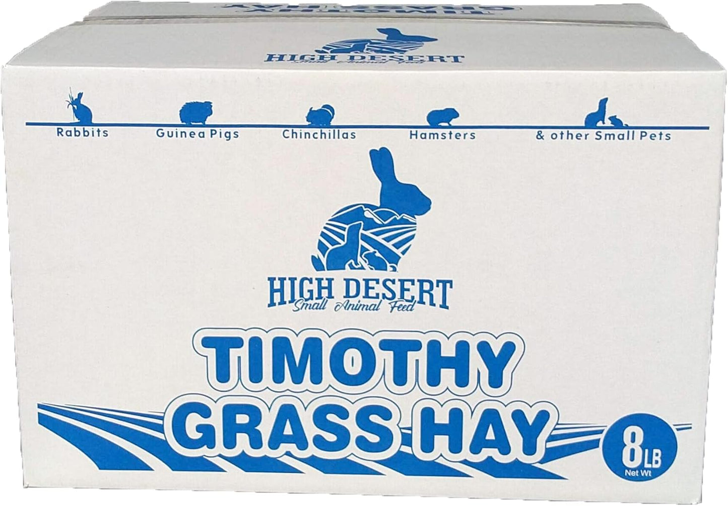 High Desert 2nd Cutting Timothy Grass Hay for Rabbits, Guinea Pigs, Chinchillas & Small Pets – Premium Hand-Packed Natural Hay, High-Fiber, Additive-Free, Grown in USA – 8 lb Box
