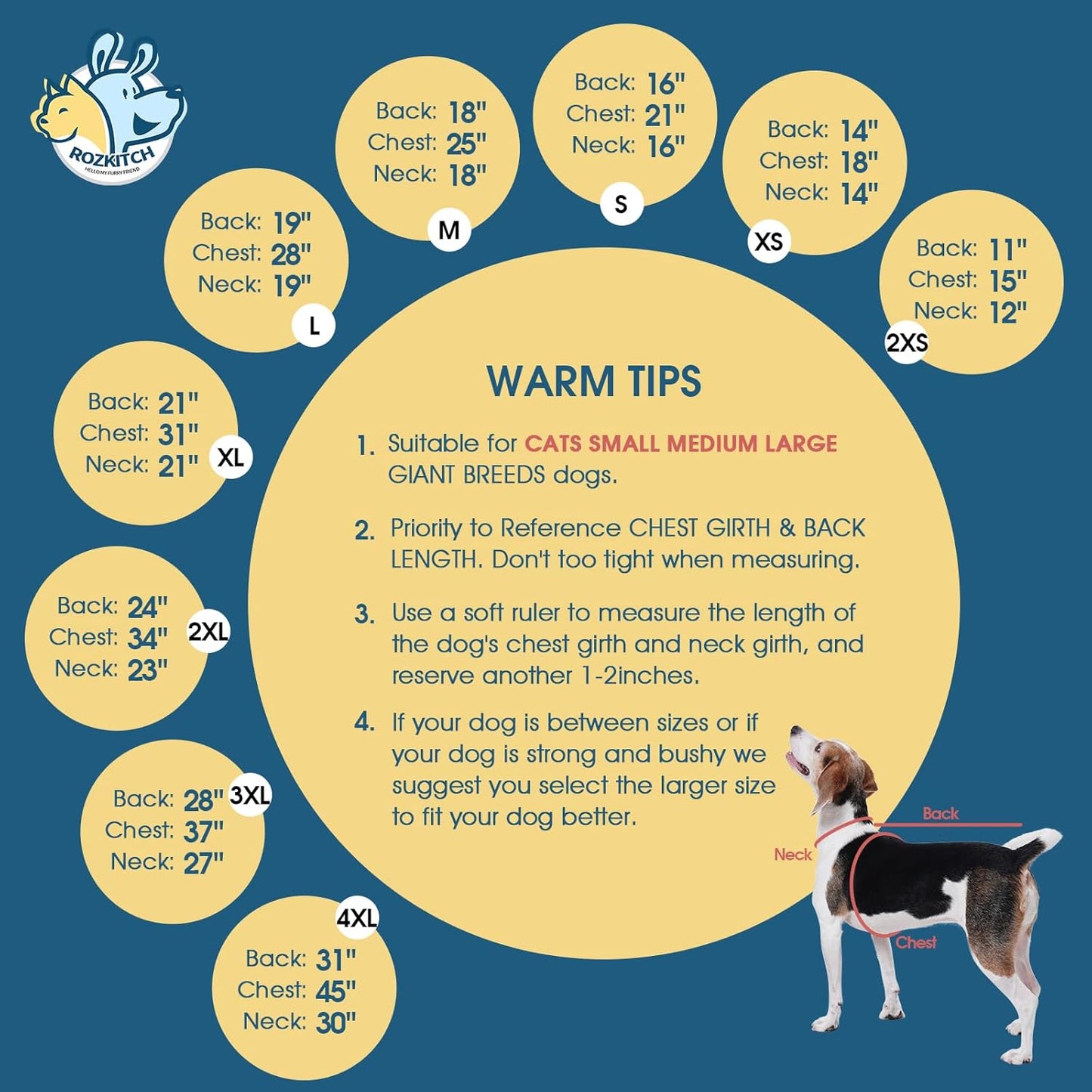 ROZKITCH Small Dog Fleece Pajamas, Pet Windproof Warm Cold Weather Jacket Vest Cozy Jumpsuit Apparel Outfit Clothes for Small Medium Large Dog Walking Hiking Sleep Red S