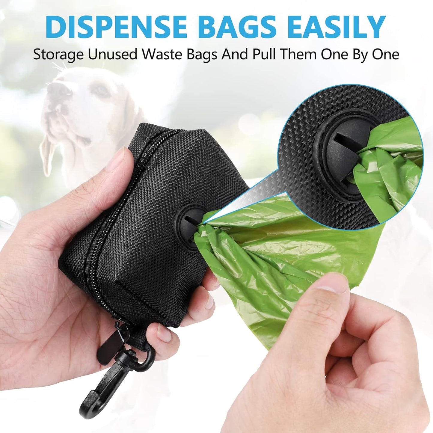 Dog Waste Bag Dispenser Pet Poop Bags Holder for Doggie Waste Bags Dispensers Soft Fabric Zipper Small Doggy Puppy Pouch for Leash Accessory Attachment with Carrier,Purple