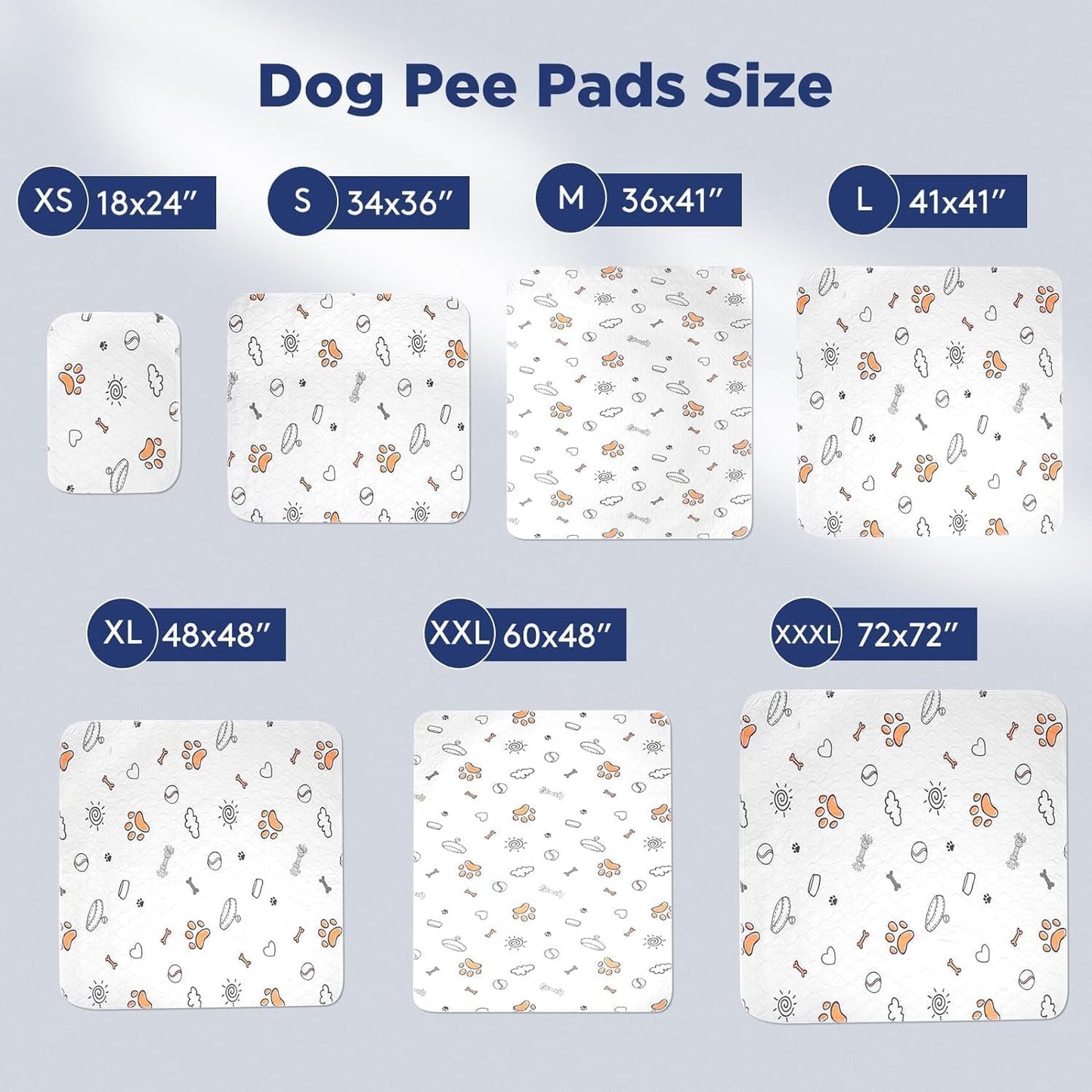 Washable Pee Pads for Dogs, Extra Large 60"x48" Super Absorbent Reusable Training Dog Pads, 100% Waterproof Non-Slip Dog Pee Pads Whelping Pads Dog Playpen Pads Extra Dog Pads Dog Mat Pet Pads
