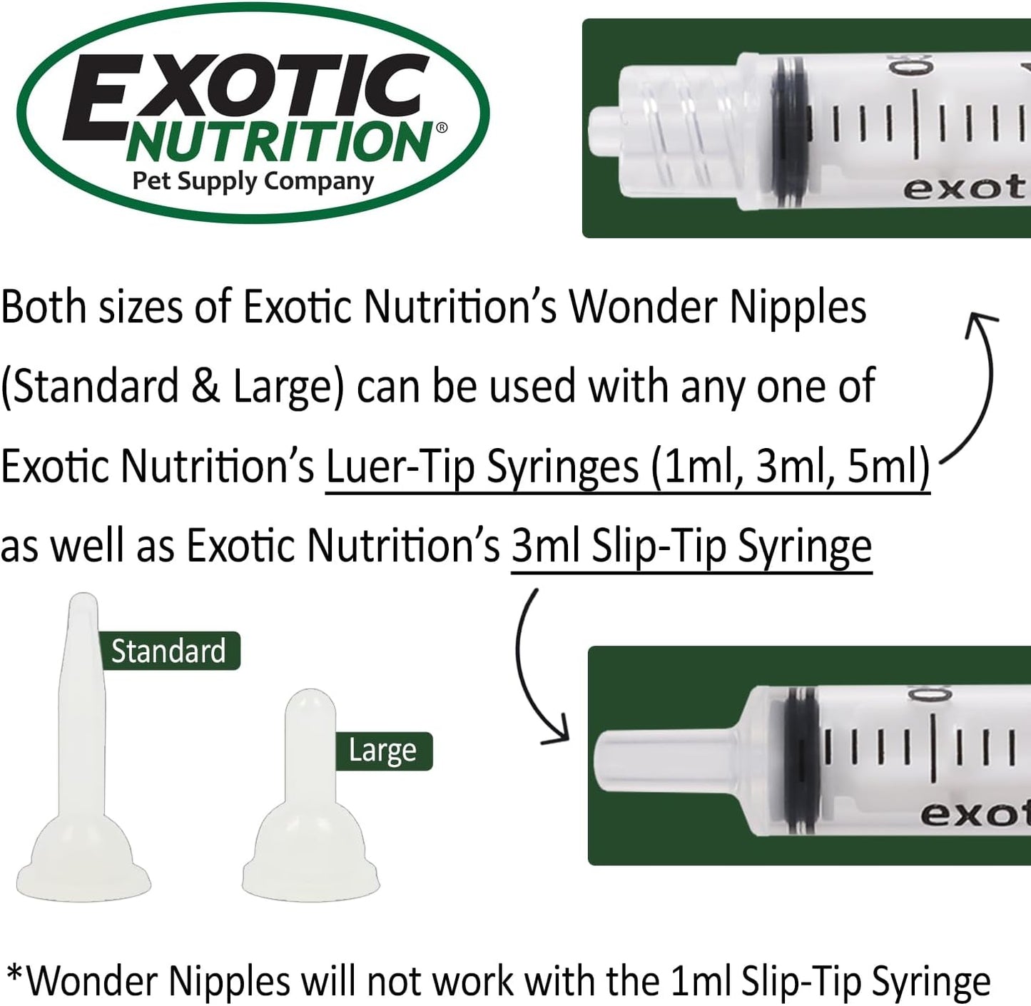 Wonder Nipple - Nursing Nipple for Baby Animals - Handfeeding Baby Squirrels, Sugar Gliders, Hedgehogs, Guinea Pigs, Racoons, Prairie Dogs, Opossums, and More! (Standard)