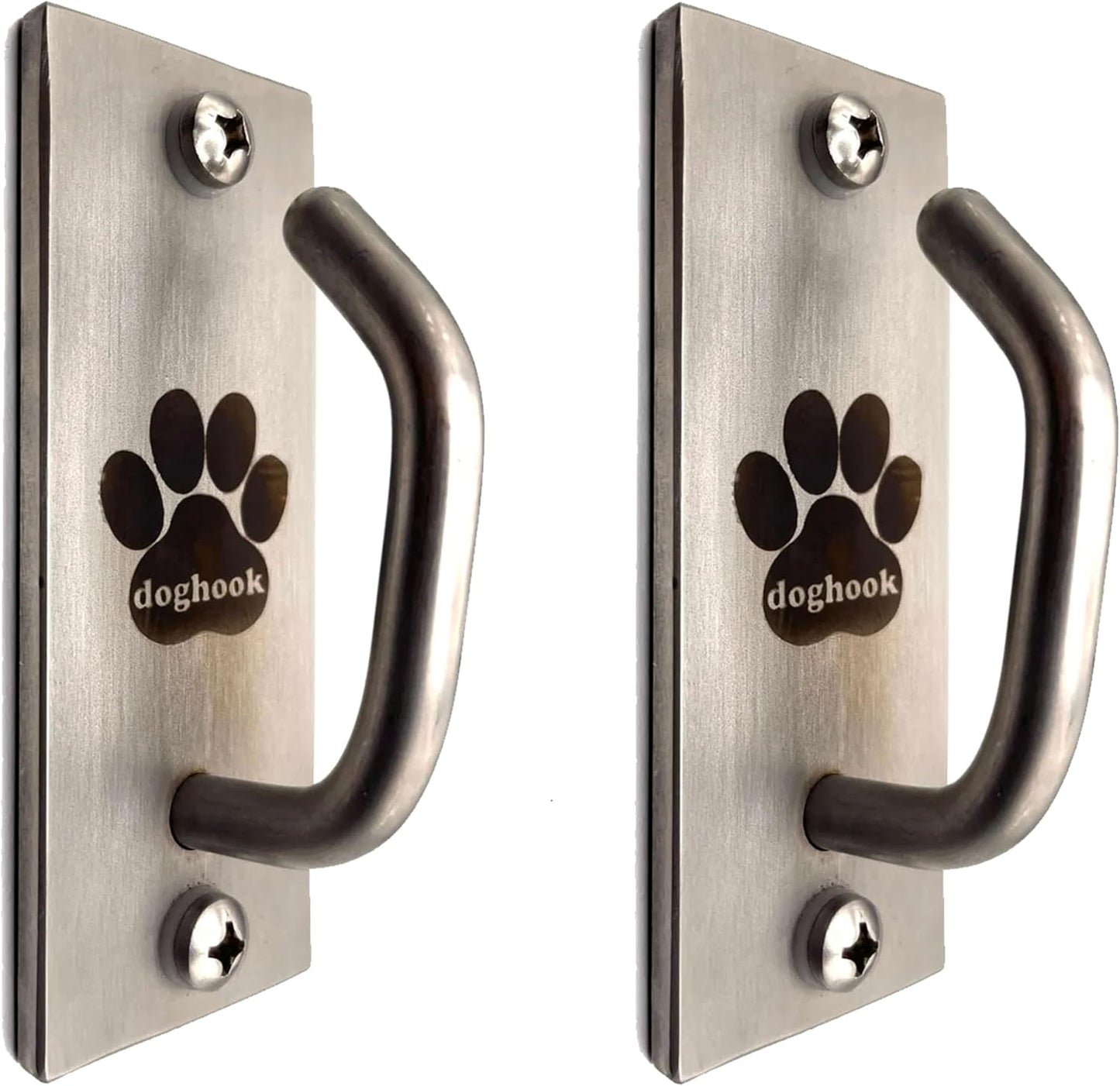 Canine Hitch- Secure Dog Leash Parking Mounted Indoor – Outdoor Wall Hook - Tie Out Stainless Steel Practical Lead Management for Home & Business, Standard Size 2 Pack