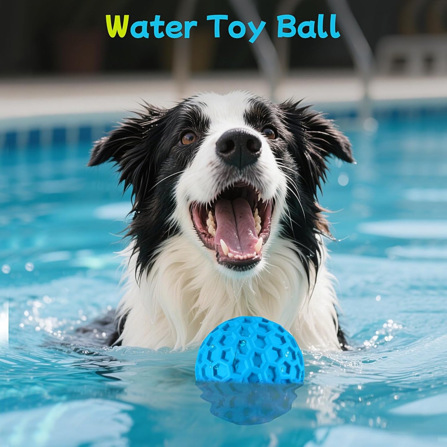 LUKITO Dog Chew Toys, Dog Toys for Aggressive Chewers Large Breed, Interactive Squeaky Balls, Tough Dog Toys with Natural Rubber for Large and Medium Small (3 Balls)