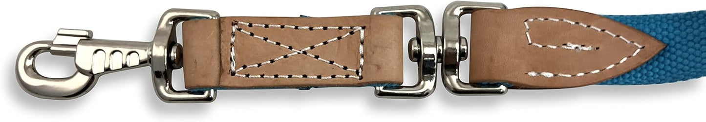 Southwestern Equine 35' Flat Cotton Web Lunge Line with Bolt Snap & Rubber Stop (35', Turquoise)