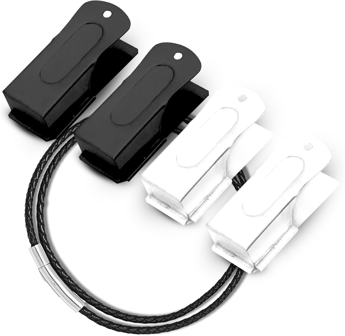 Dog Clicker Black & White with Necklace (4 Pack) - Clickers for Pet Training - Dog Training & Behavior Aids Easy to Carry with You Anywhere - Teach Your Dog Tricks or Reward His Behavior