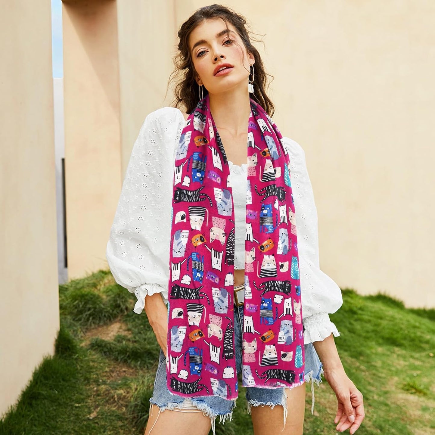 E-Clover Fashion Scarf for Women Lightweight Scarves Shawl Wrap for Spring/Summer Winter