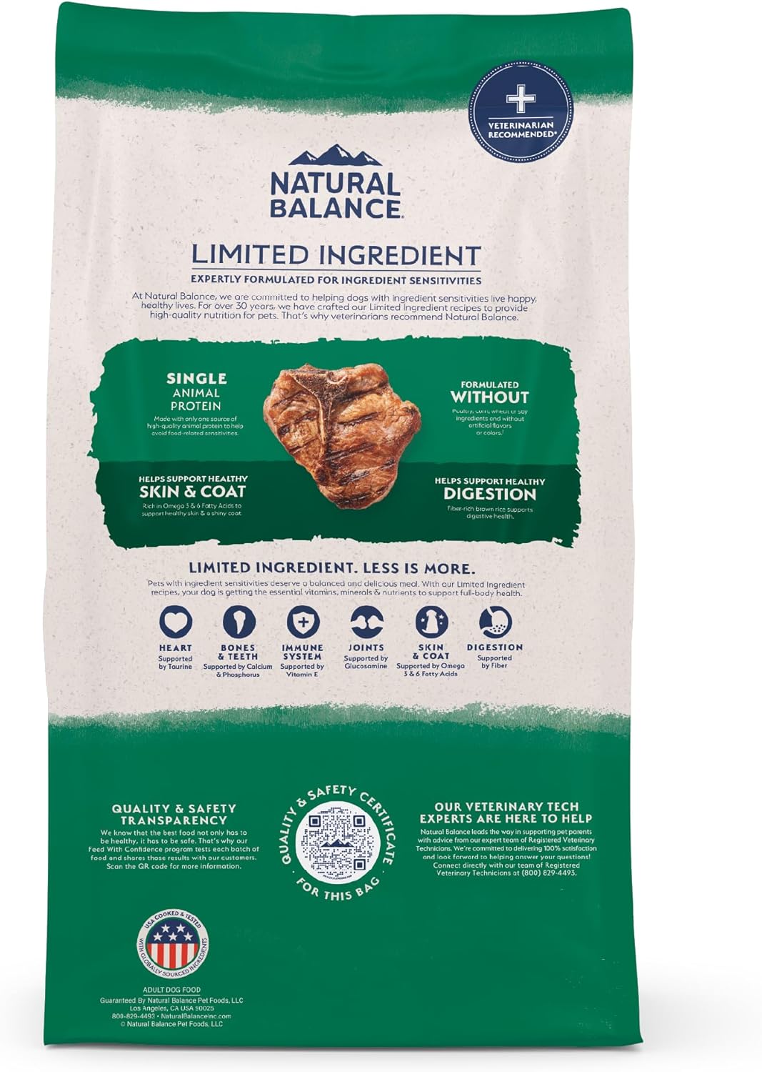 Natural Balance Limited Ingredient Adult Dry Dog Food with Healthy Grains, Lamb & Brown Rice Recipe, 12 Pound (Pack of 1)