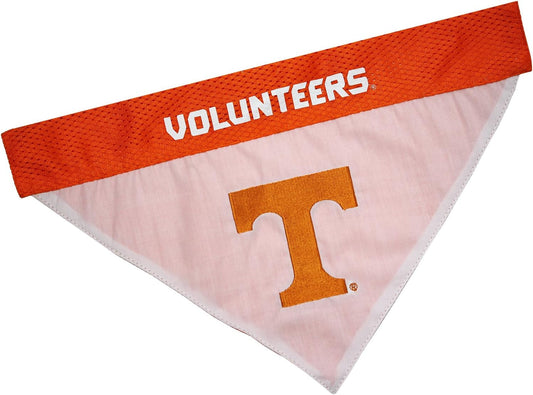 Pets First Collegiate Pet Accessories, Reversible Bandana, Tennessee Volunteers, Small/Medium
