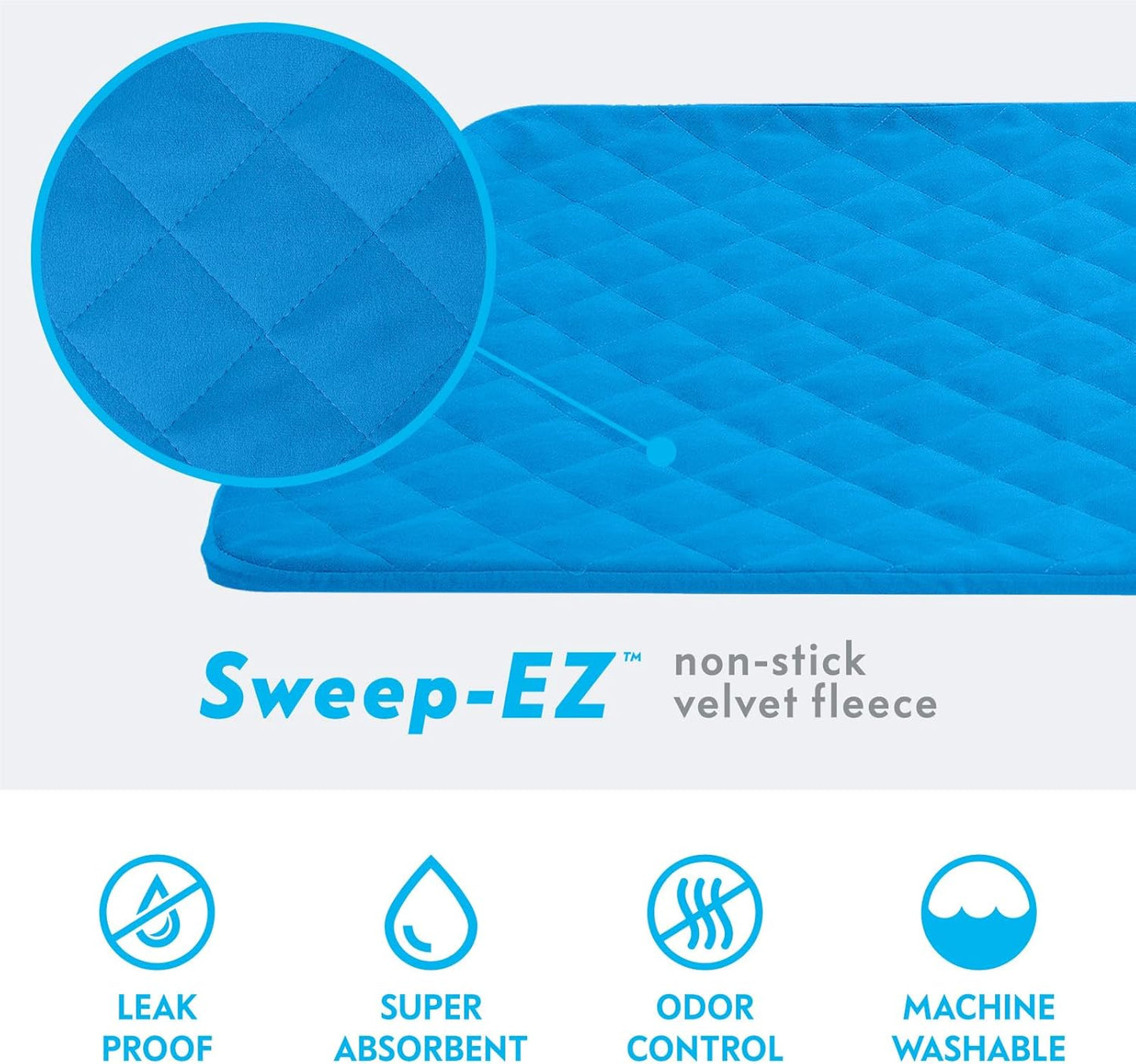 Paw Inspired Fitted Fleece Liner for Ferret Nation, Critter Nation Cage for Ferrets, Rats, Chinchillas, Hedgehogs & Other Small Animals (Blue, Bottom Pan Liner)