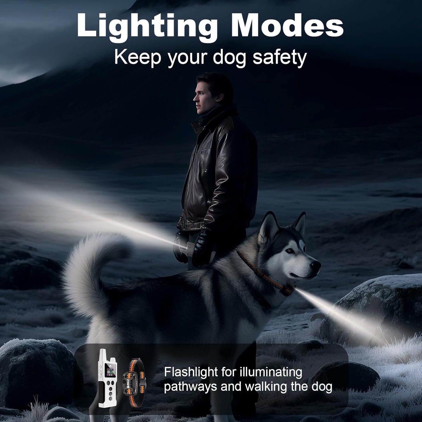 Dog Training Collar with Remote 4200FT - Shock Collar for Barking Control, 4 Modes(Beep/Vibe/Static), IPX7 Waterproof for Swimming, 30-Day Rechargeable Battery, Adjustable for Small to XL Dogs