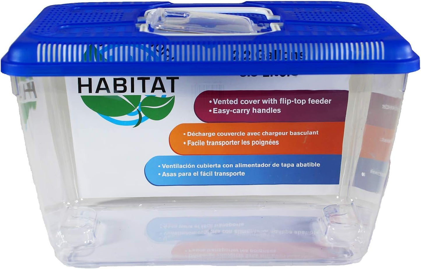 Penn-Plax Small World Habitat – Portable Clear and Transparent Plastic Tank – Excellent for Small Critters and Creatures – Easy to Clean & Handle – 2.2 Gallon, Assorted