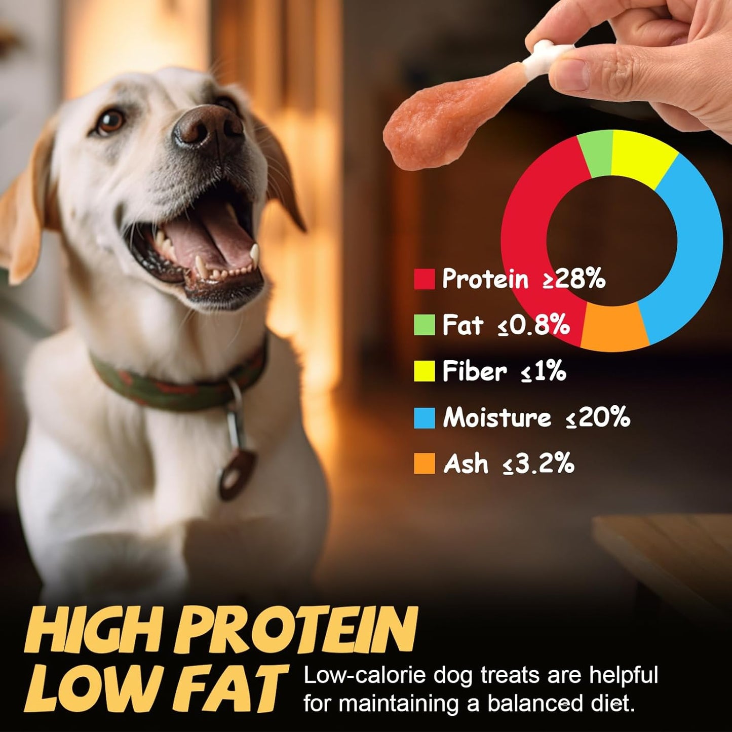 ASMPET Dog Treats Chews Rawhide Free Real Chicken Calcium Bone Snacks, Teeth Clean Breath Fresh Dog Training Treats