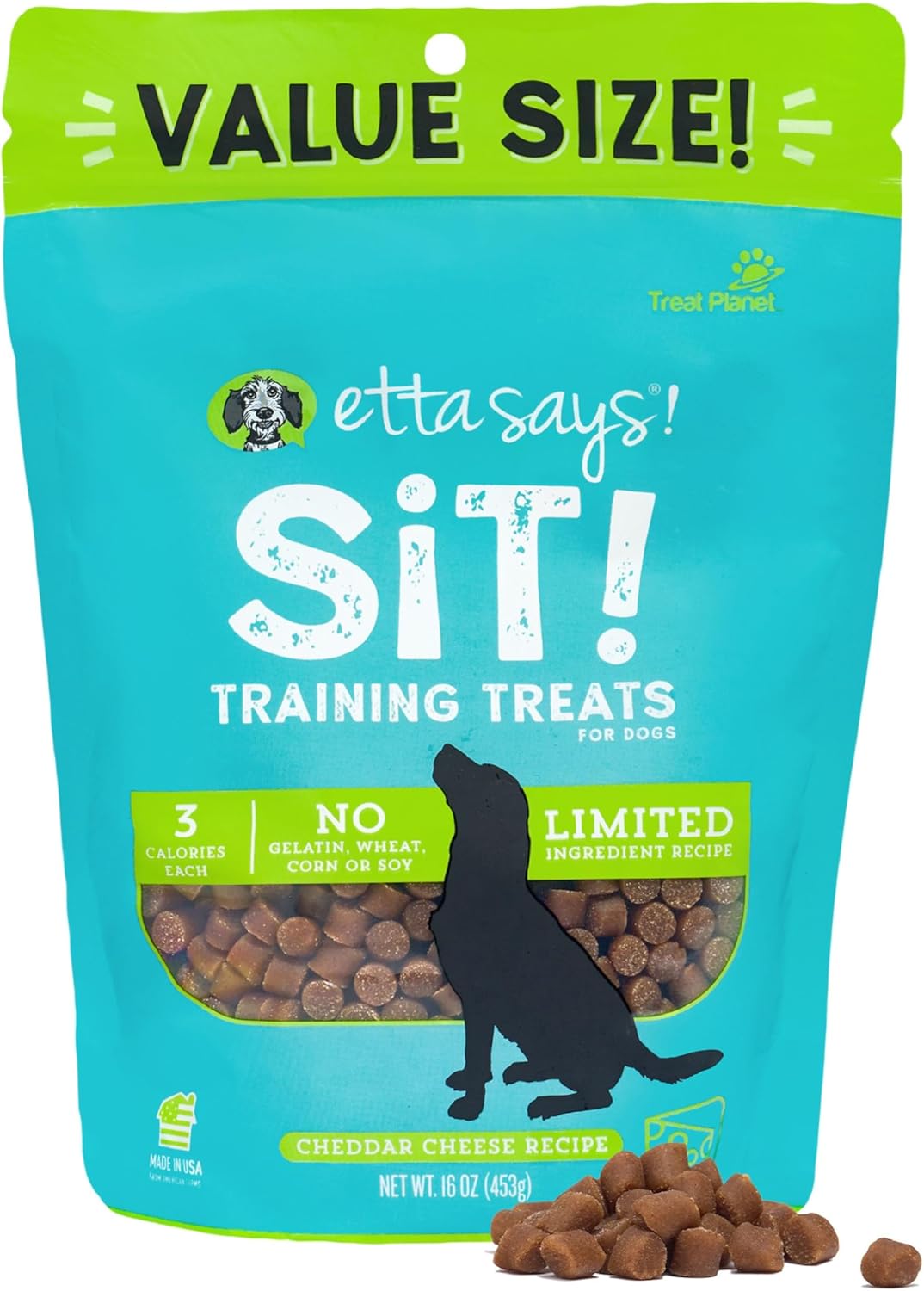 etta says! Training Treats - All Natural Cheese Soft Treats for Dogs - Made in The USA (16 Oz Pack of 1)