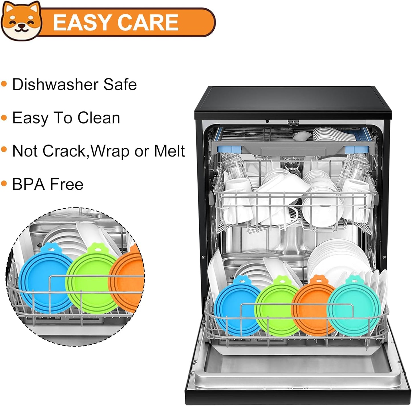 2 Pack Pet Food Cans Lids, Silicone Food Can Covers for Dog and Cat, BPA Free/Food Safe/Universal, One Fit Most Standard Size Food Can Top Teal/Green