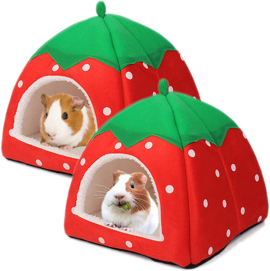 Guinea Pig Hideout 2 Pack Guinea Pig Bed House Cage Accessories Cozy Hide-Out for Hedgehog Ferret Chinchilla&Other Small Animals
