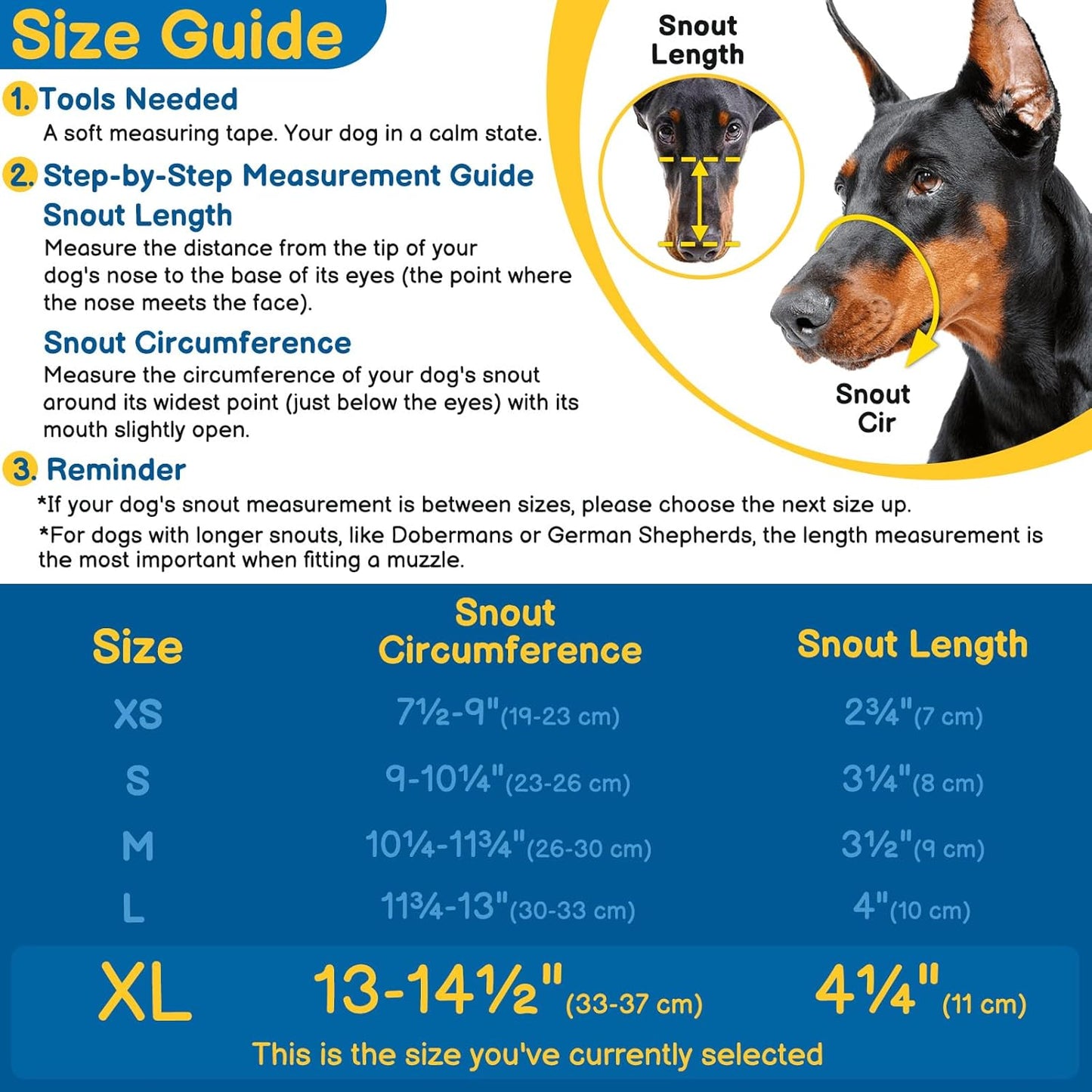 BARKLESS Basket Muzzle for Large Dogs, Humane Muzzle to Prevent Biting and Scavenging, Snap-on Treat Cover Helps Dogs Acclimatize Mouth Cover, Adjustable Mouth Guard for Positive Training, Grooming