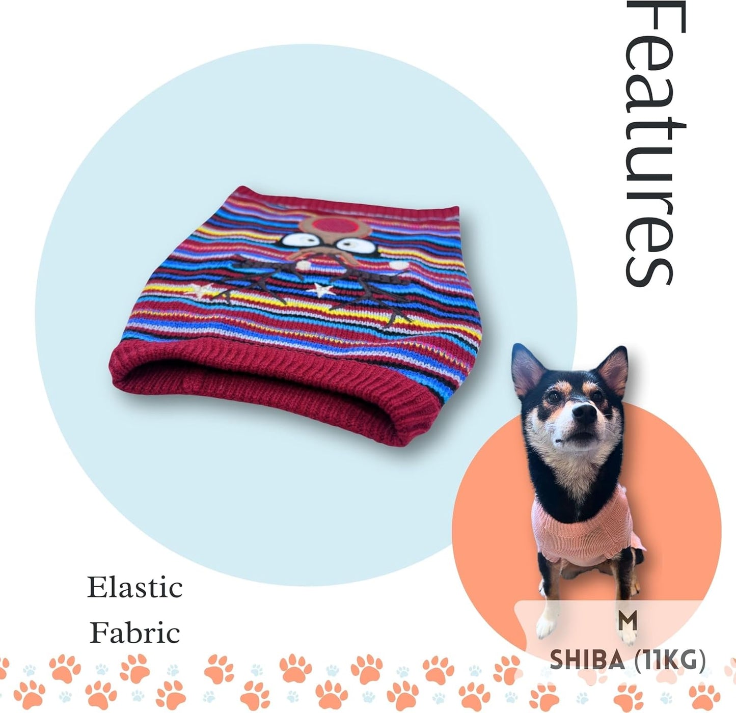 Cute Sweater for Dogs and Cats Soft Flannel Pet Outfit Warm and Cozy Animal Hoodie Small to Large Pet Clothes for Halloween Parties and Everyday Wear (Small, Colorful Deer)