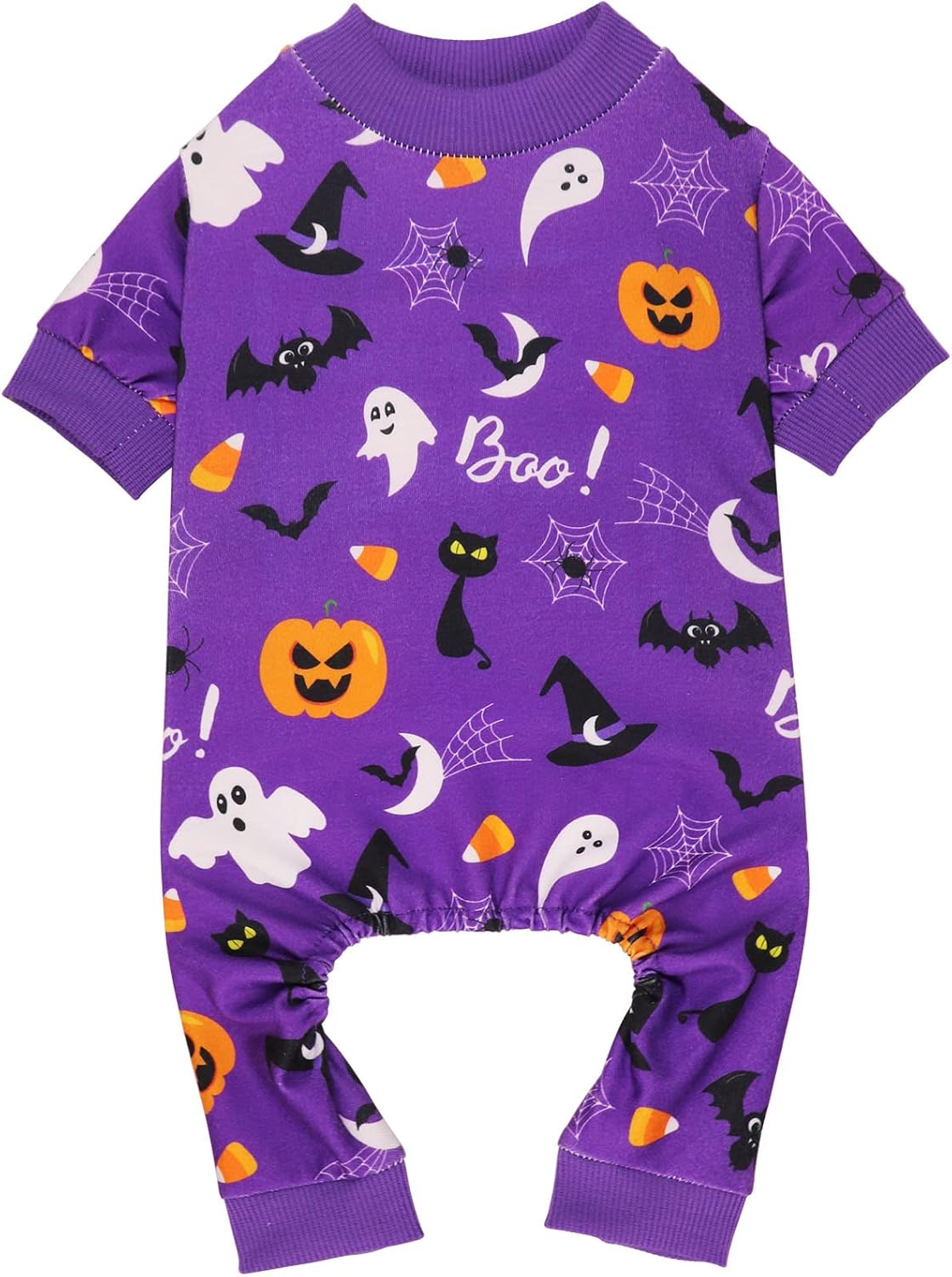 Dog Halloween Pajamas Dog Costumes Pjs Stretchy Funny Pet Costumes Clothes Pet Outfit Pajamas for Large Dogs(L)