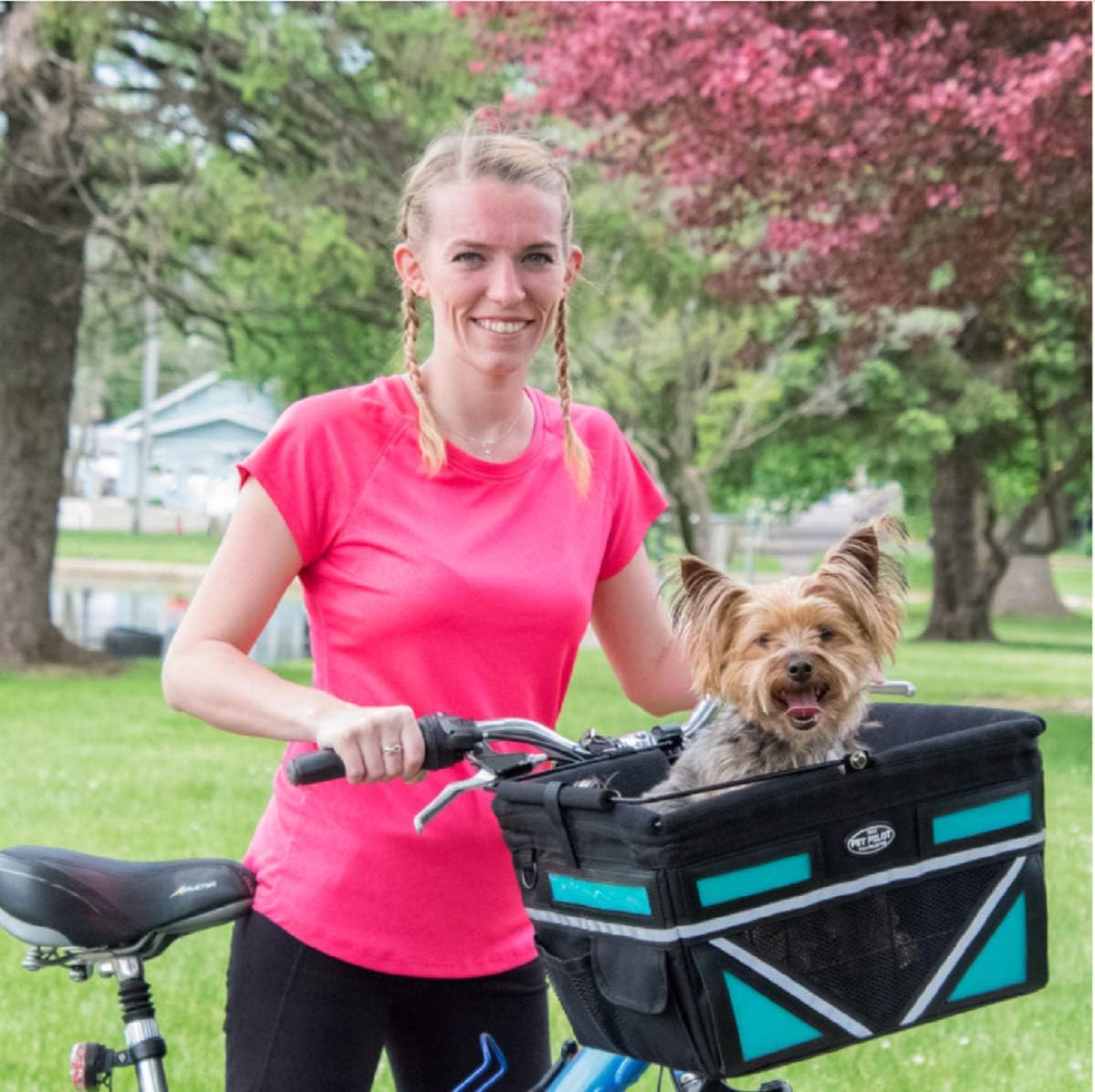 TRAVELIN K9 Pet-Pilot MAX Dog Bicycle Basket Carrier | 8 Color Options for Your Bike (Green)