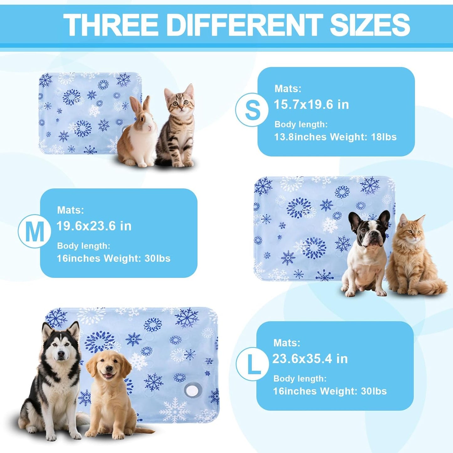 Dog Cooling Mat, Cooling Mat for Dogs & Cat, Provides Instant Relief for Small, Medium, Large Dogs, Washable, Non-Slip Design, Perfect for Hot Summer Days to Keep Pets Comfortable (L 23.6''*35.4'')