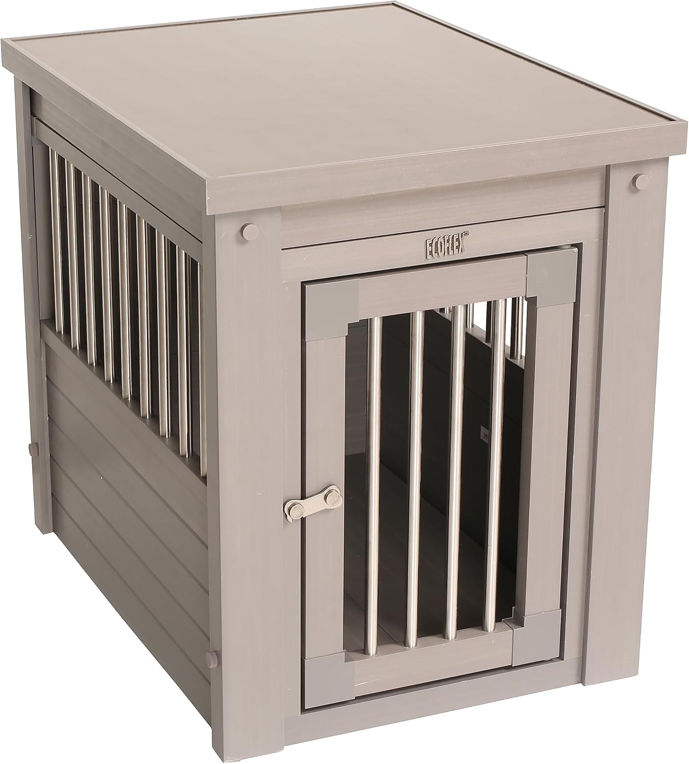 New Age Pet ecoFLEX Pet Crate/End Table, Small, Grey, Model:EHHC405S