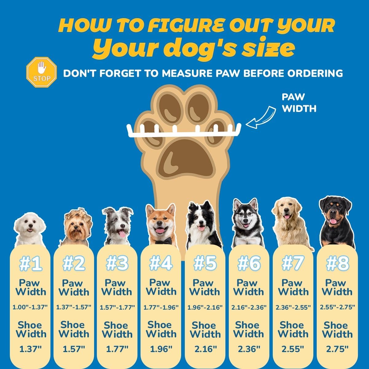 Dog Shoes for Large Dogs, Medium Dog Boots & Paw Protectors for Hardwood Floors, Outdoor Dog Booties for Hot Pavement Winter Snow Hiking, Waterproof Dog Shoes with Reflective Strips Size 6