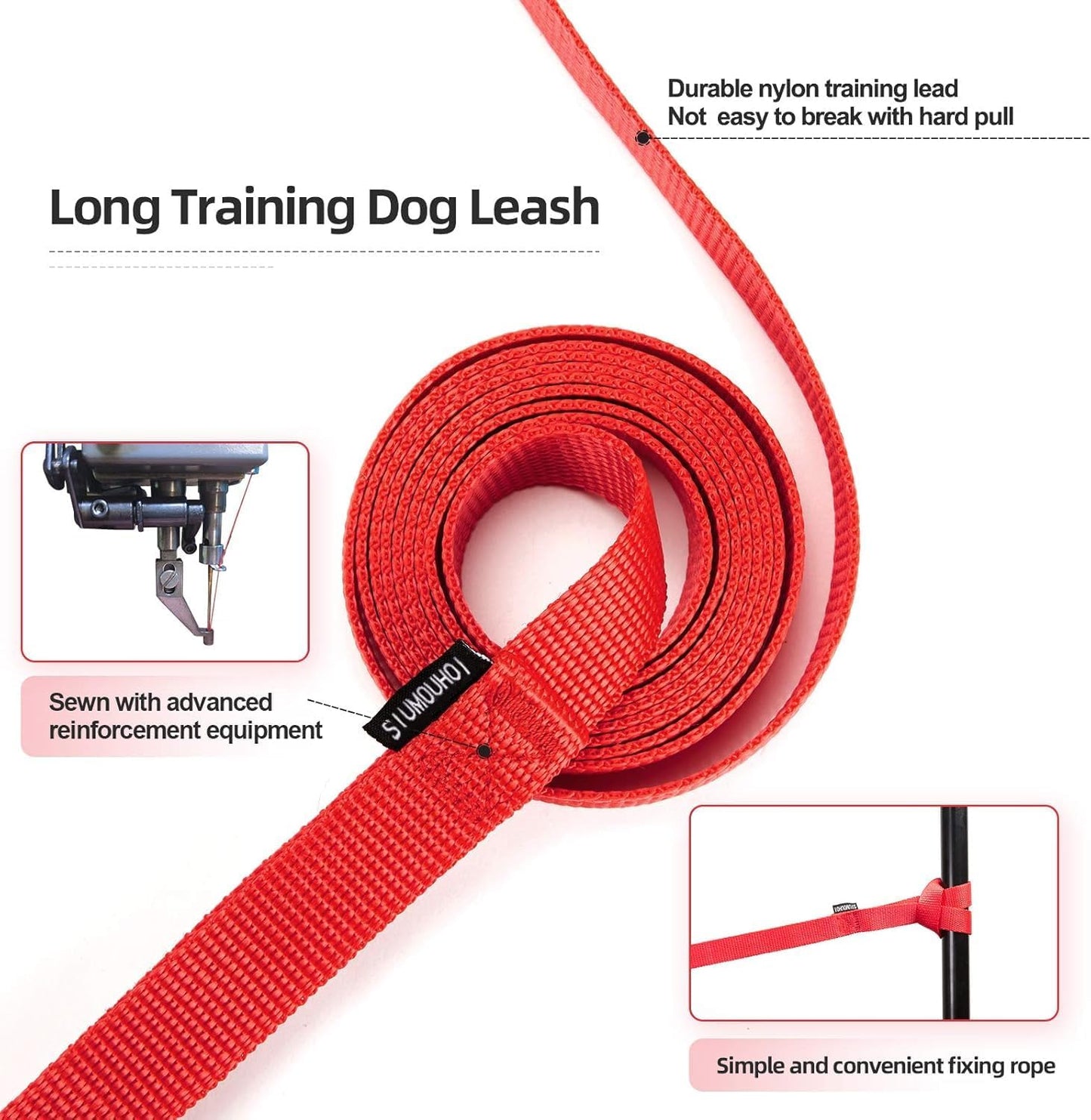 Dog/Puppy Obedience Recall Training Agility Lead - 15ft 20ft 30ft 40ft 50ft Training Leash - Great for Play, Camping, or Backyard - Mint Blue 50ft (Mint Blue, 50 Feet)