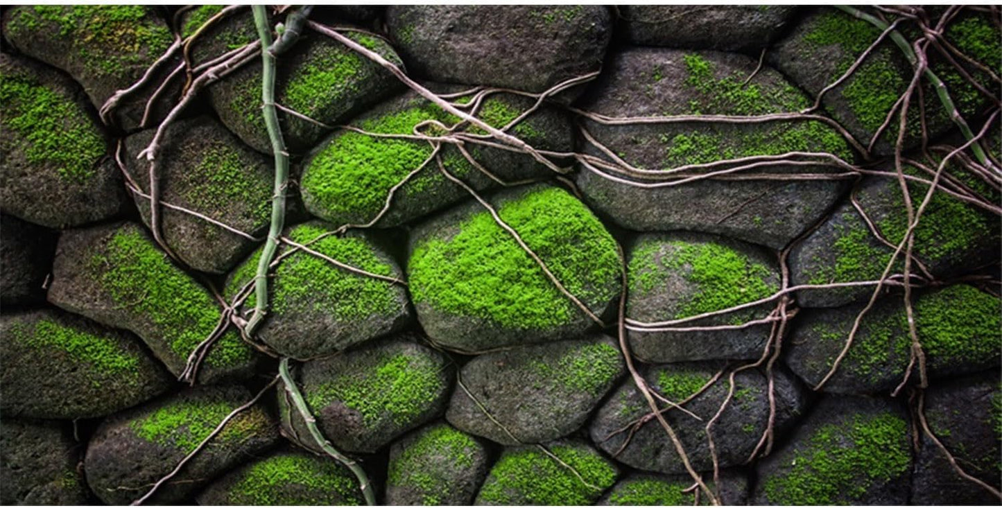 AWERT 72x24 inches Stone Aquarium Background Rock Fish Tank Background Rocky Terrarium Background Vinyl