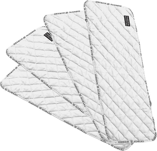 Harrison Howard Medicine-Retaining Shock-Absorbing Pressure Sores Prevention Quilted Leg Wraps for Horse Set of 4-White L