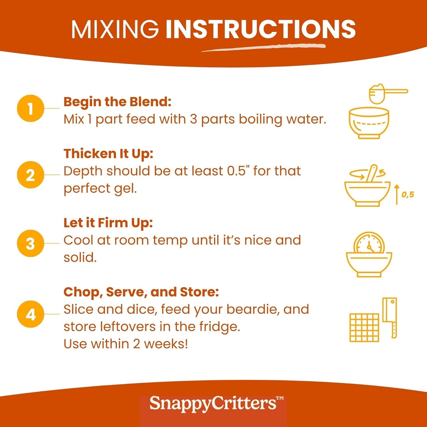 Bearded Dragon Food - Premium Complete Diet Gel Mix for Juvenile and Adult, Made in US FDA Facility, Fortified Formula for Skin and Shedding Support, Digestive Support and Immune System - 3.5 oz.